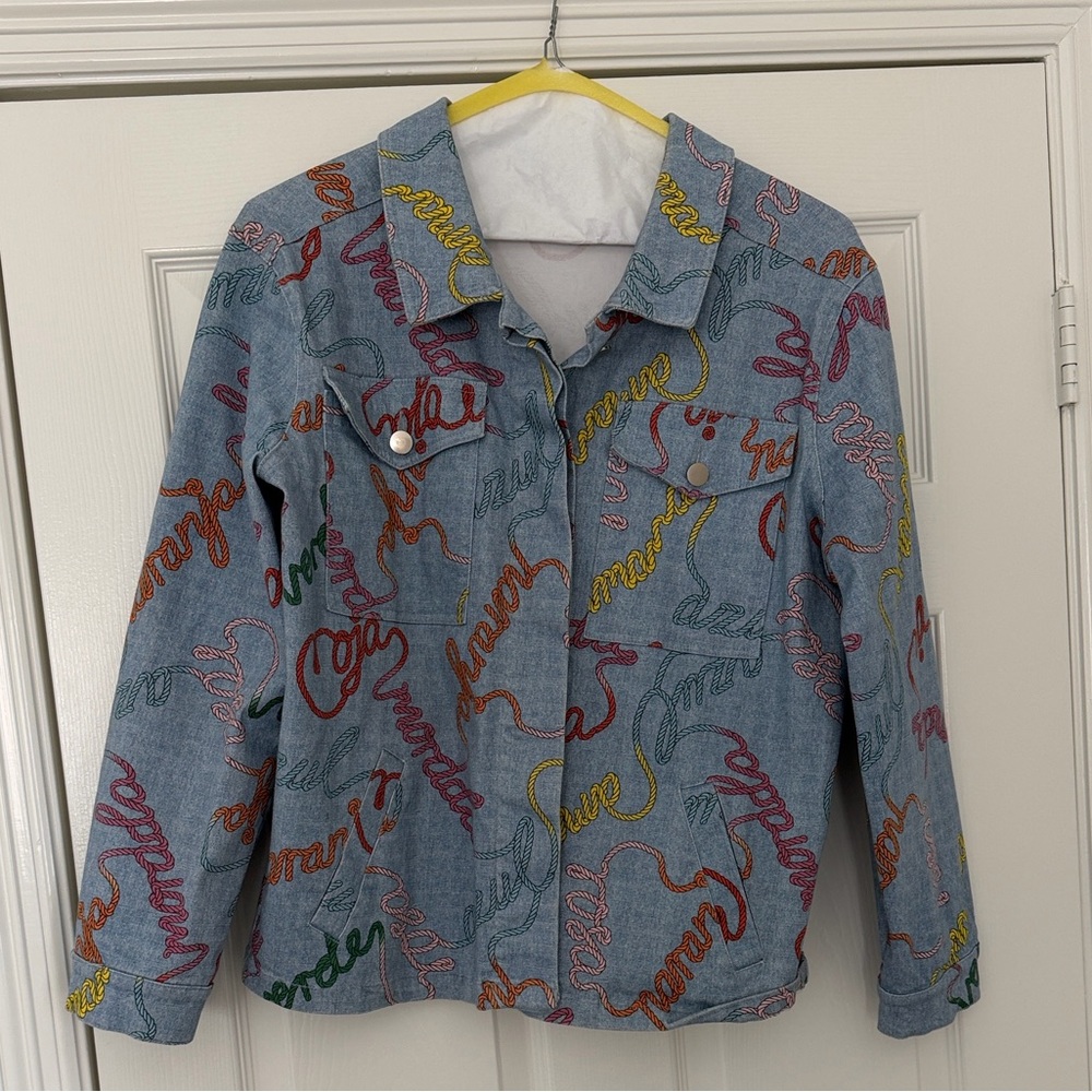 Lea & Viola Light Blue Denim-Like Jacket